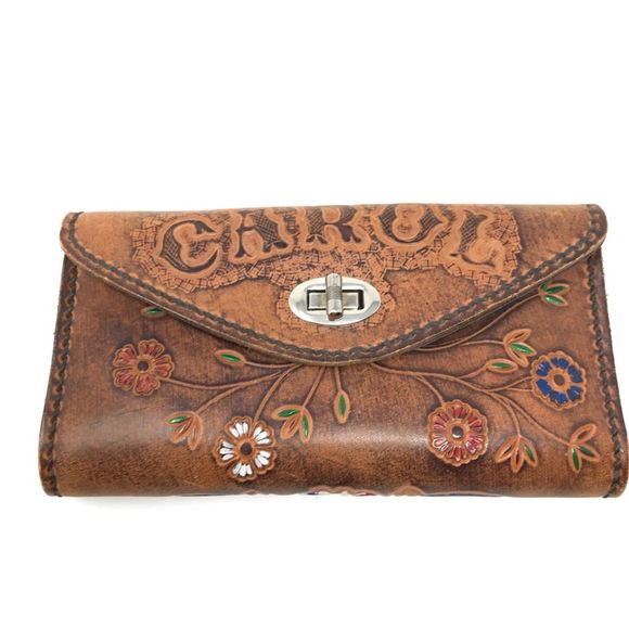 A Kay Clatter Handbags - Hand-tooled Wallet By A Kay Clatter Brown Orange